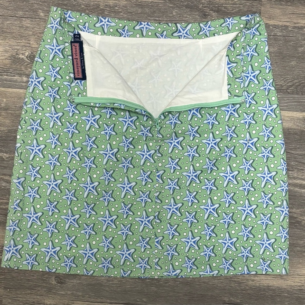 Vineyard Vines Starfish Print Pastel Cotton A-Line Mini Skirt Size 2 - Picture 10 of 16